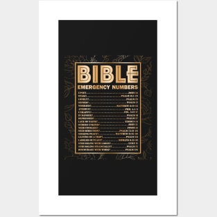 Emergency Bible Numbers Posters and Art